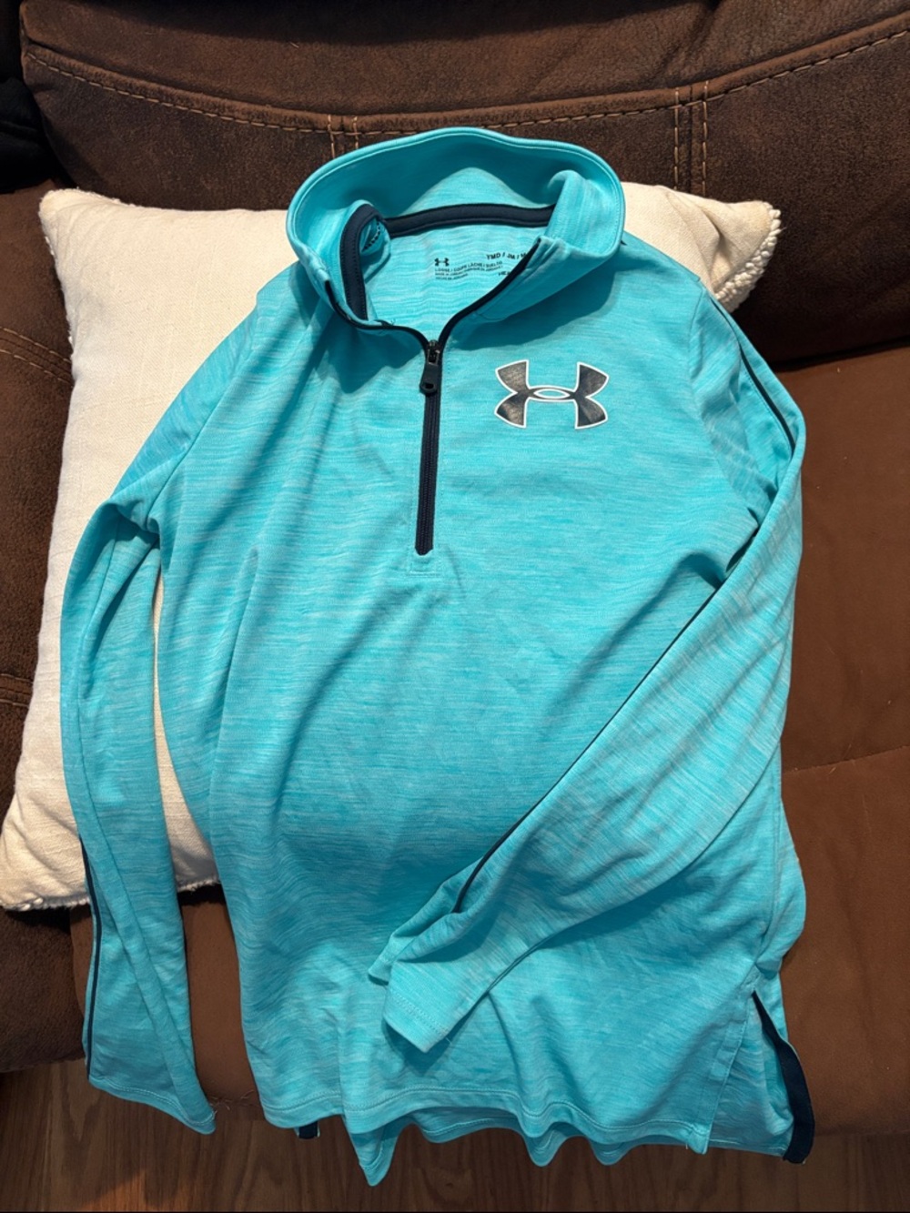 Under Armour Teal Quarter-Zip Performance Pullover